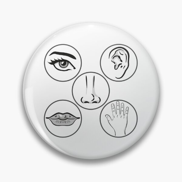 Item preview, Illustration close up five senses, person art line. Sight, hearing, smell, taste, touch designed and sold by LucianoCosmo.