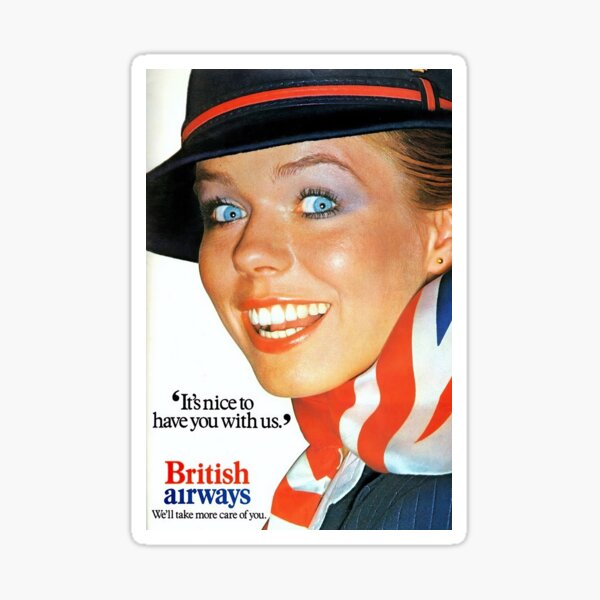 Vintage British Airways Travel Poster Sticker