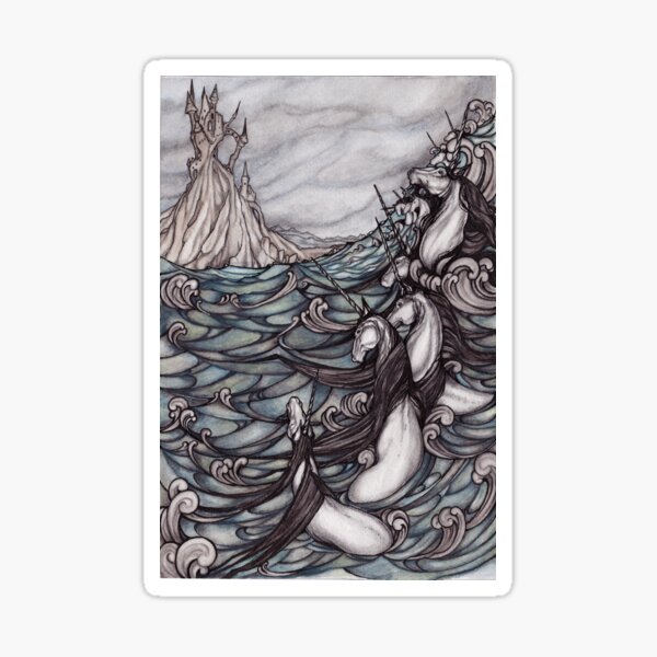 Unicorns in Sea Sticker