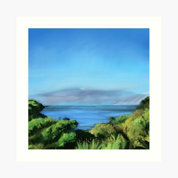 Villa View in Genua Art Print