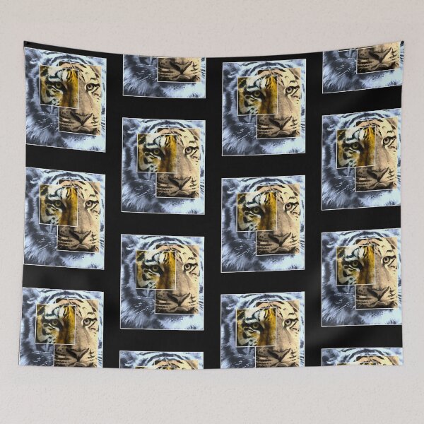Item preview, Tiger face abstract art tiger lover designed and sold by LynHebb.