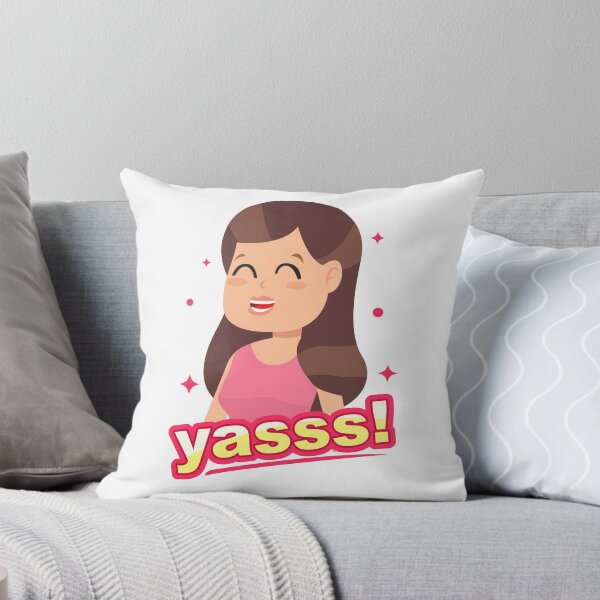 Item preview, Smiling Girl Yasss Cartoon Brown  designed and sold by BrightLightArts.
