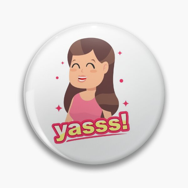 Item preview, Smiling Girl Yasss Cartoon Brown  designed and sold by BrightLightArts.