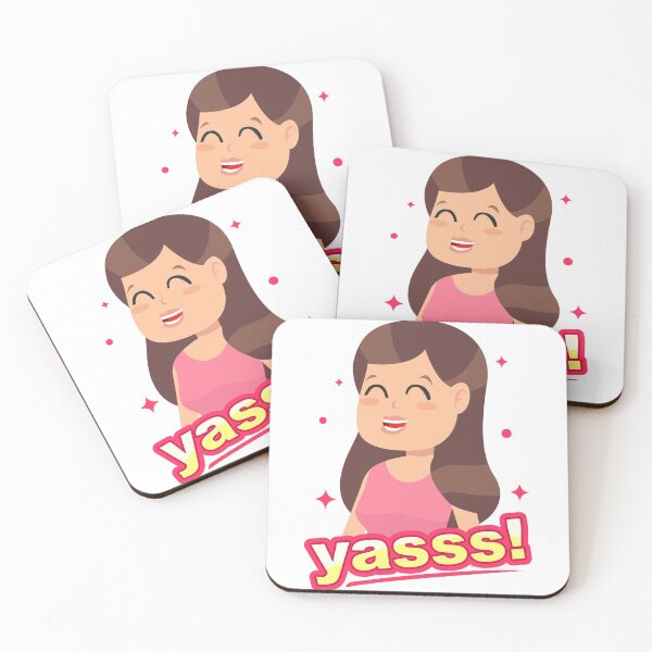 Item preview, Smiling Girl Yasss Cartoon Brown  designed and sold by BrightLightArts.