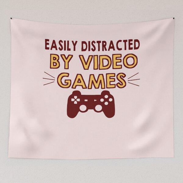 Item preview,  Easily Distracted By Video Games  designed and sold by FunnyDSN.