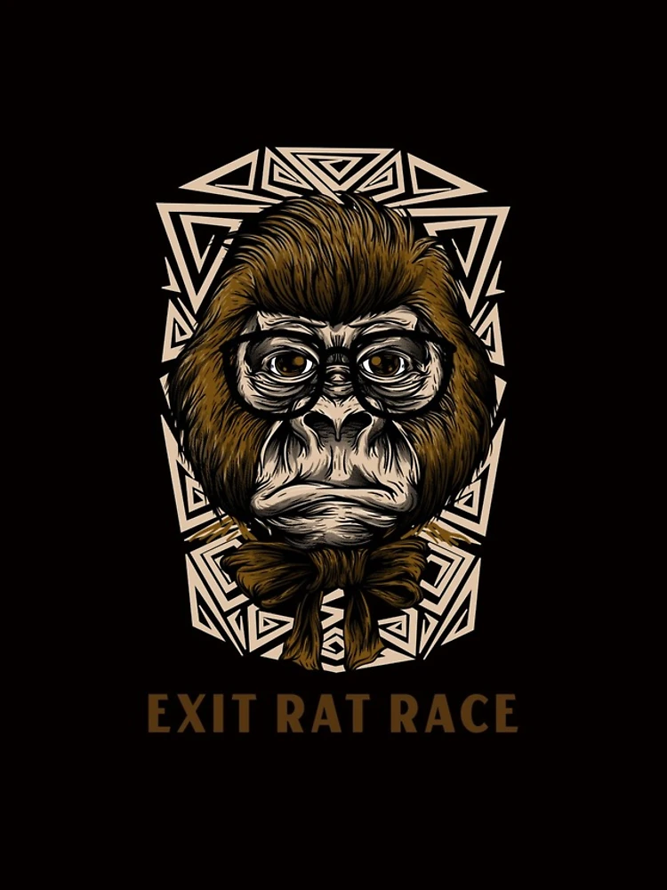 Thumbnail 4 of 4, iPhone Case, MONKEY - EXIT RAT RACE designed and sold by bb-tees-by-mlee.
