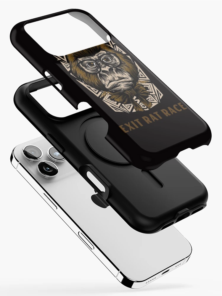 Thumbnail 2 of 4, iPhone Case, MONKEY - EXIT RAT RACE designed and sold by bb-tees-by-mlee.