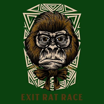 Artwork thumbnail, MONKEY - EXIT RAT RACE by bb-tees-by-mlee