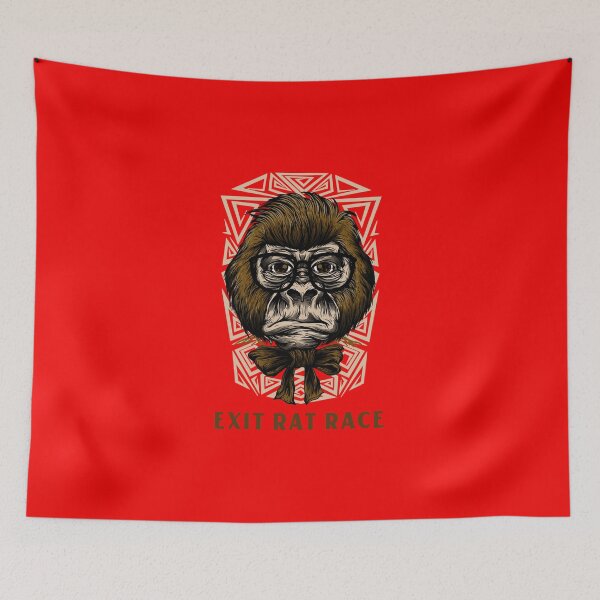 Item preview, MONKEY - EXIT RAT RACE designed and sold by bb-tees-by-mlee.