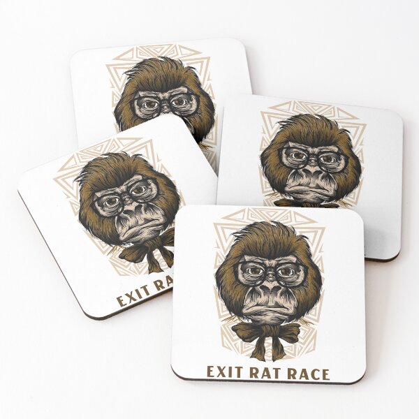 Item preview, MONKEY - EXIT RAT RACE designed and sold by bb-tees-by-mlee.