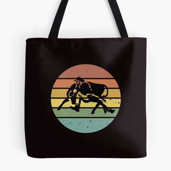 Artikelvorschau, Vintage Retro Steer Wrestling, Steer Wrestling Zitat, Steer Wrestling Design, lustiges Steer Wrestling entworfen und verkauft von Aerial Addicts.