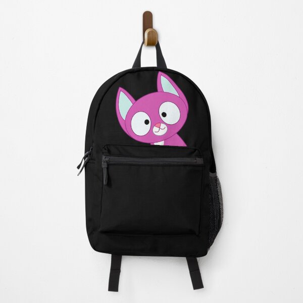 Item preview, Cute pink purple cartoon kitten peeking out from the side. designed and sold by JellyBeenzz.