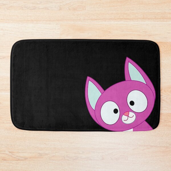 Item preview, Cute pink purple cartoon kitten peeking out from the side. designed and sold by JellyBeenzz.