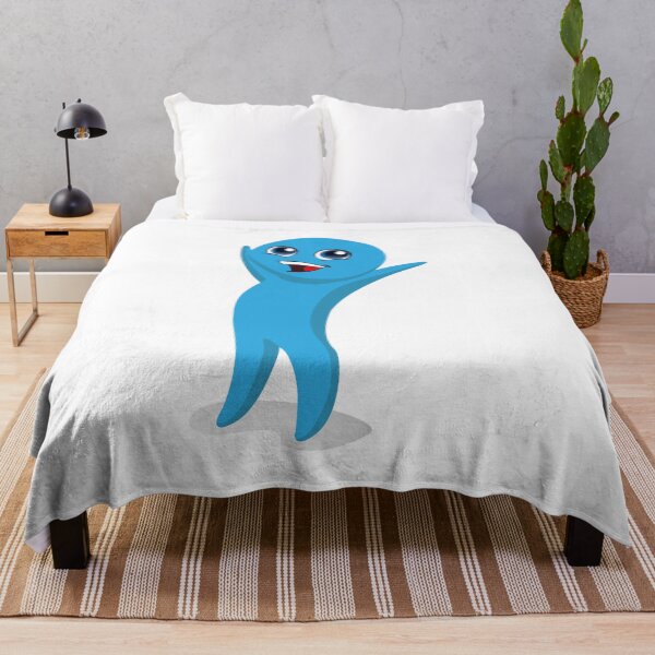 Item preview, Blue color mascot illustration, with celebrating pose, arms up. Ideal for catalogs, newsletters and institutional material designed and sold by LucianoCosmo.