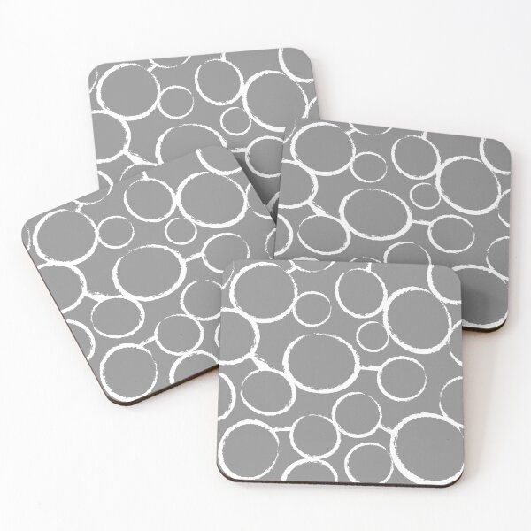 Item preview, grey white freehand circles designed and sold by Delinda Graphic Studio.