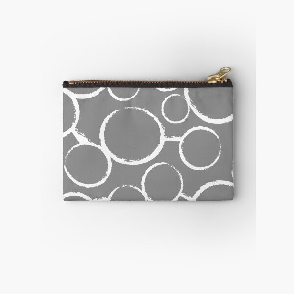 Item preview, grey white freehand circles designed and sold by Delinda Graphic Studio.