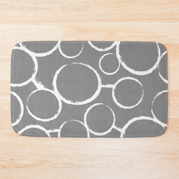 Item preview, grey white freehand circles designed and sold by Delinda Graphic Studio.