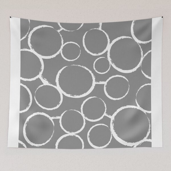 Item preview, grey white freehand circles designed and sold by Delinda Graphic Studio.