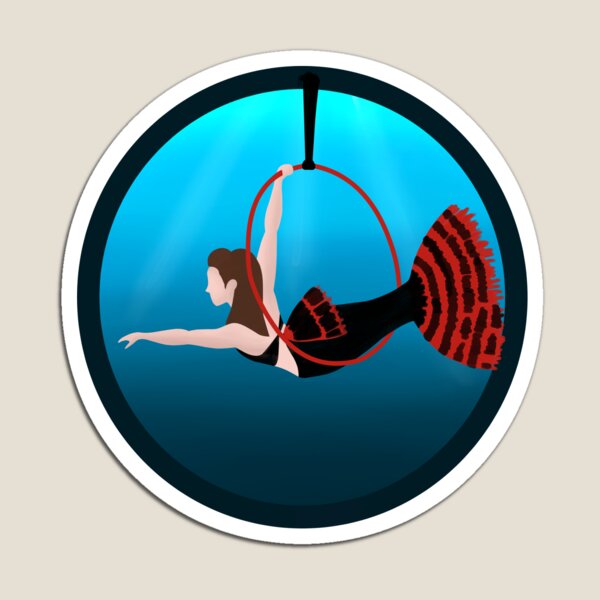 Item preview, Mosaic Chilli Guppy Mermaid Aerial Hoop designed and sold by VibrantFlight.