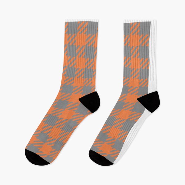 Item preview, houndstooth orange grey designed and sold by Delinda Graphic Studio.