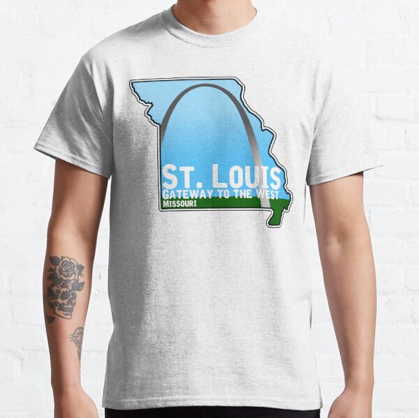 St. Louis Grey Gateway To The West Short Sleeve T Shirt