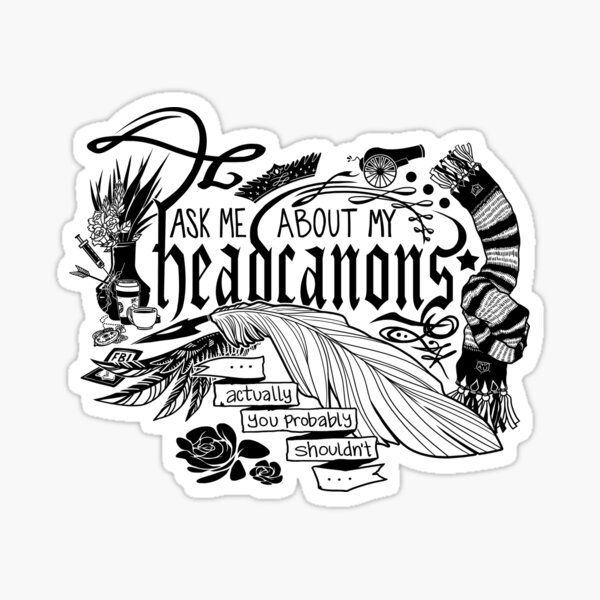 Item preview, Ask Me About My Headcanons designed and sold by KIRISKA.
