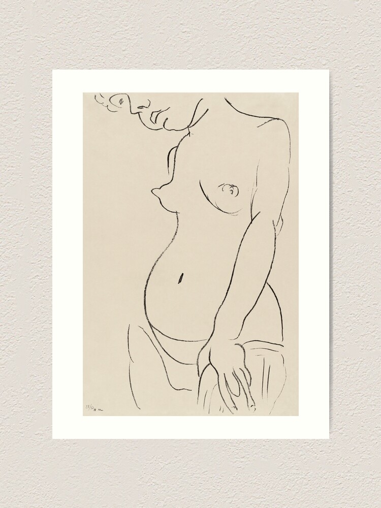 Henri Matisse Nude Sketch Naked Woman Art Print By Sftstudio Redbubble