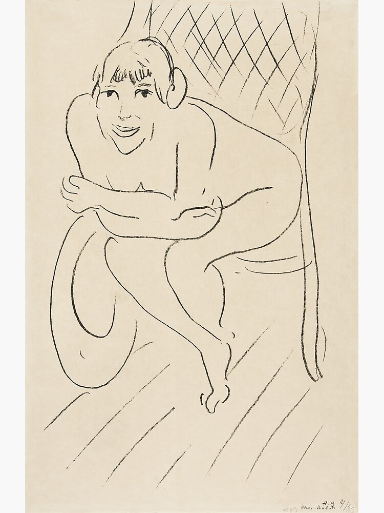 Henri Matisse Nude Sketch Naked Woman Art Print By Sftstudio Redbubble