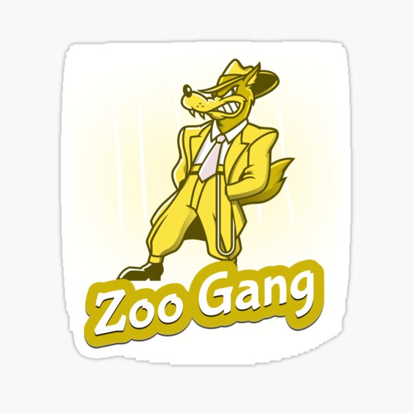 "Zoo Gang Wolf Gangster" Sticker for Sale by Pinu005 Redbubble