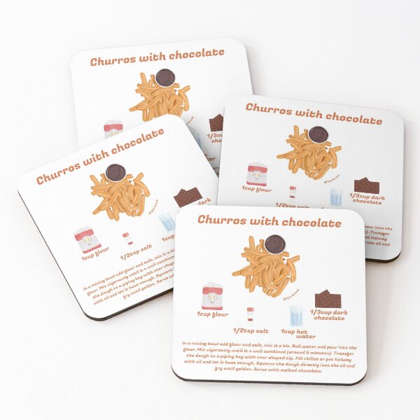Item preview, Churros With Hot Chocolate Recipe designed and sold by onepiconetreat.