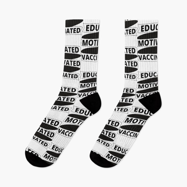 Item preview, Educated Motivated Vaccinated designed and sold by Vibing-Right.