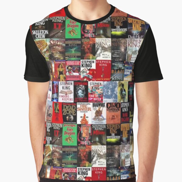Stephen King Book Cover Collage Graphic T-Shirt