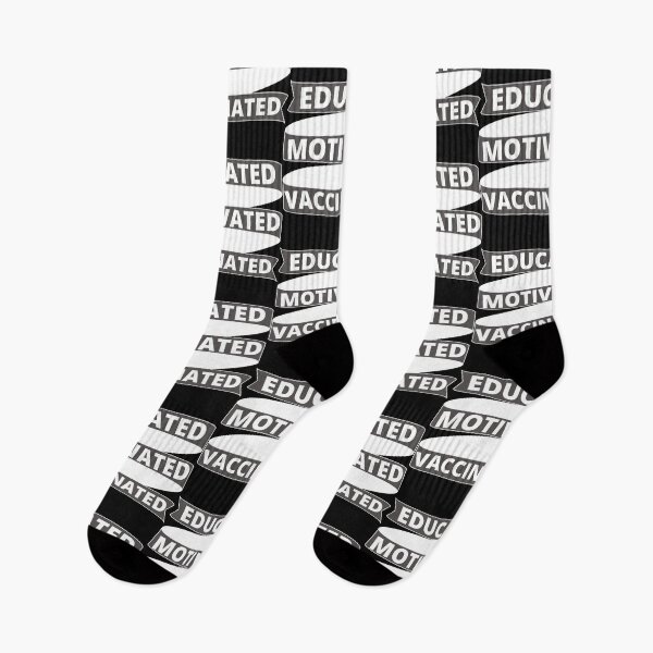 Item preview, Educated Motivated Vaccinated designed and sold by Vibing-Right.