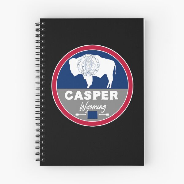 Item preview, Casper Wyoming Bison State Flag and WY Map Badge designed and sold by palmettodigital.