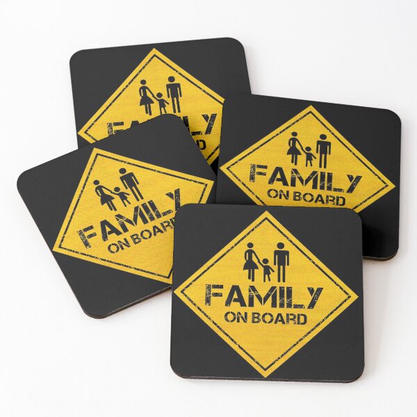 Item preview, Family On Board Sticker Sign For Cars designed and sold by CAUTION SHOP.