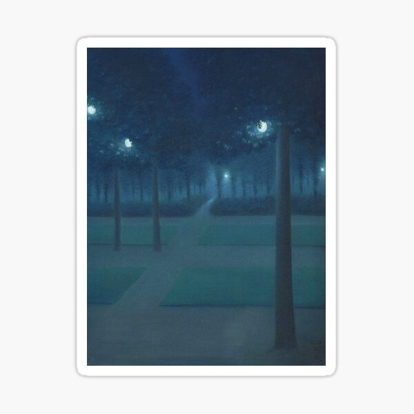 Item preview, Nocturne in the Park, Midnight, Night Scene by William Degouve de Nuncques designed and sold by Jéanpaul  Ferro.