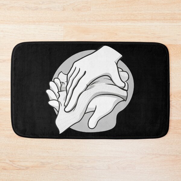 Item preview, Illustration of a person wiping and wiping his hands with a paper towel or napkin designed and sold by LucianoCosmo.