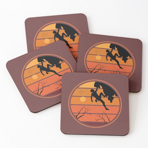 Item preview, Vintage bouldering rock climbing sunset retro designed and sold by Phoca Mobil.