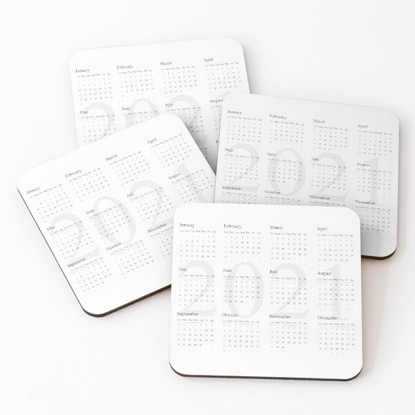 Item preview,  2021 Calendar- white background-starting Sunday designed and sold by CSouissi.