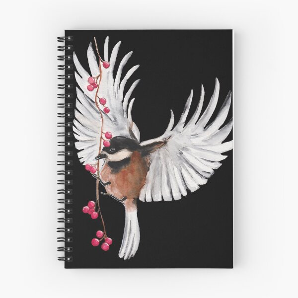 Artikelvorschau, Aquarell - Beerenvogel - Schwarzer Hintergrund entworfen und verkauft von Karolien Kenis.