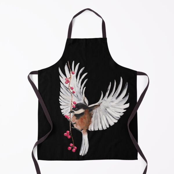 Item preview, Watercolor - Berry bird - Black background designed and sold by Karolien Kenis.