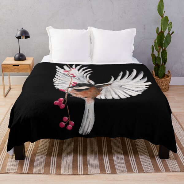 Item preview, Watercolor - Berry bird - Black background designed and sold by Karolien Kenis.