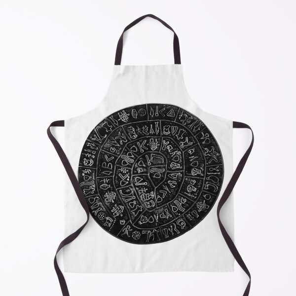 Item preview, Phaistos Disc - Undeciphered Minoan Hieroglyphs - Black and White designed and sold by Dan Shachar.