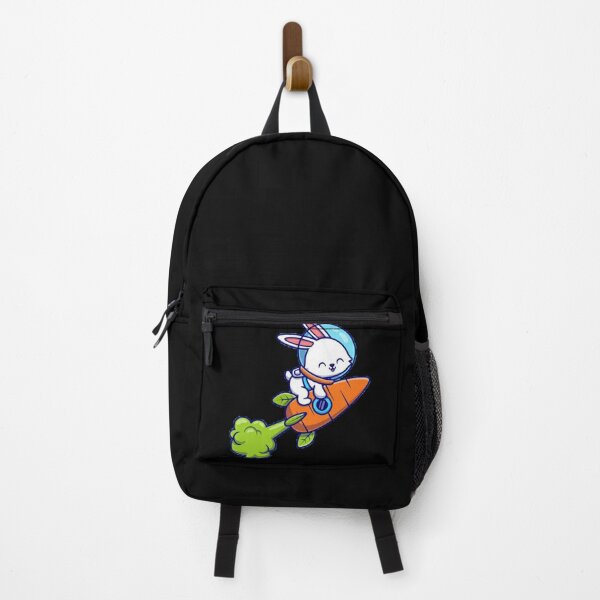 Item preview, Rabbit riding carrot rocket designed and sold by Rakos-Merch.