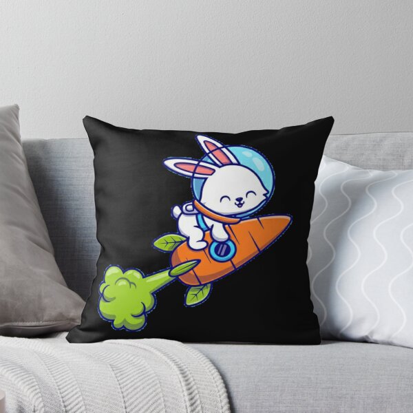 Item preview, Rabbit riding carrot rocket designed and sold by Rakos-Merch.