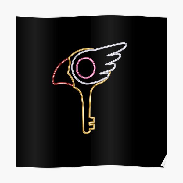 neon clow key Poster