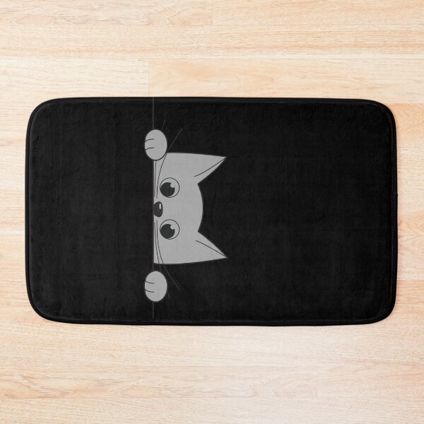 Item preview, Cute grey, gray, silver cartoon kitten peeking out from the side. designed and sold by JellyBeenzz.