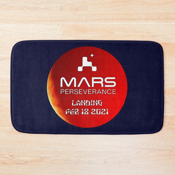 Item preview, Mars Perseverance Landing Feb 18 2021 planet logo NASA designed and sold by SolidEarthArt.