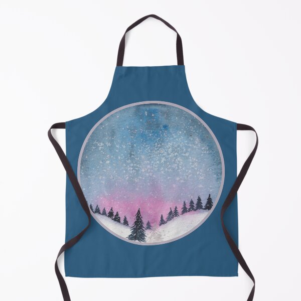 Artikelvorschau, Schneebedeckte Winterszene Pink & Blau entworfen und verkauft von Sershni.