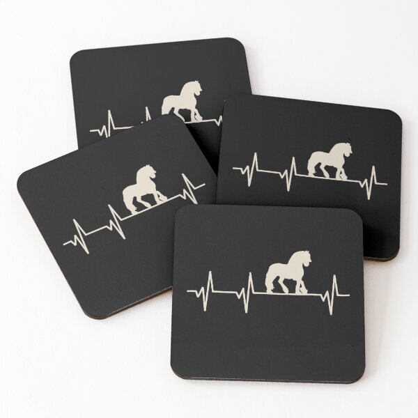 Item preview, Friesian Horse Heartbeat Pulse Gift For Friesian Horse Owners designed and sold by JokeGysen.